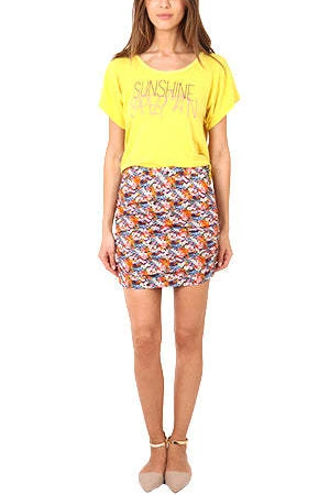 RoseannaManson Ruched Skirt - Cherry