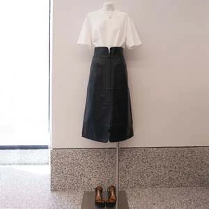 Sea New YorkLidia A-Line Leather Skirt - Black