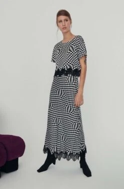 Silk LaundryLong Nina Skirt - Tessellate