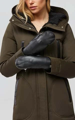 SOIA & KYOBetrice Leather Mittens - Black/Mushroom/Powder/Black/Hush - Image 2