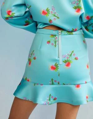 CYNTHIA ROWLEYStrawberry Bonded Mini Skirt - Image 5