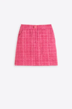 SuncooFolly Tweed Skirt - Bois De Rose