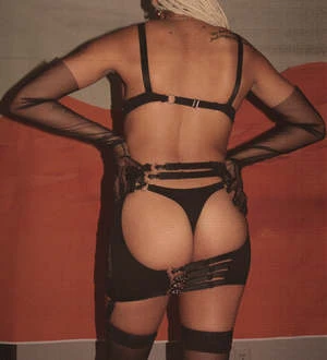 The EndUnderneath It All Backless Garter Thong Skirt - Black - Image 2