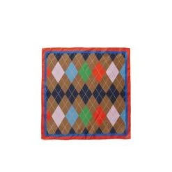 KuleThe Silk Mischa Argyle Scarf - Walnut Multi