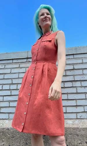 Birds Of North AmericaTree Mouse Dress - Canyon - Image 4