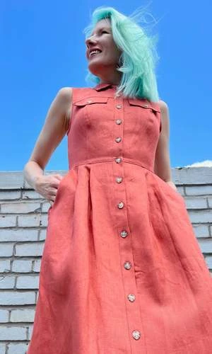 Birds Of North AmericaTree Mouse Dress - Canyon - Image 2