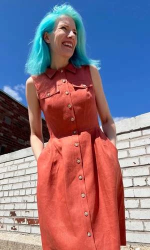 Birds Of North AmericaTree Mouse Dress - Canyon - Image 6