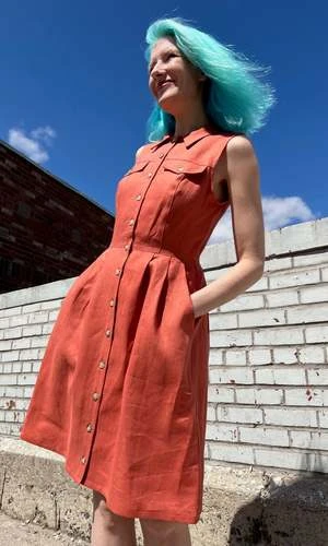 Birds Of North AmericaTree Mouse Dress - Canyon - Image 5