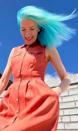 Birds Of North AmericaTree Mouse Dress - Canyon - Image 8