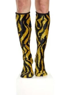 Simone WildVelvet Knee Socks - Tiger