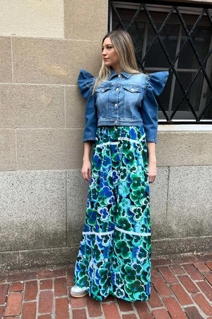 VivettaMaxi Skirt - Pansy Print - Image 2