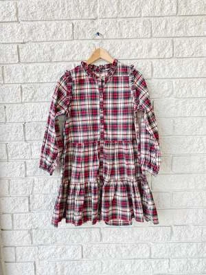 Pink ChickenKalani Dress - Holly Tartan