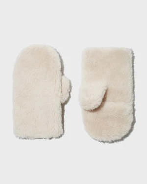 Yves SalomonWoven Lamb Wool Mittens - Creme