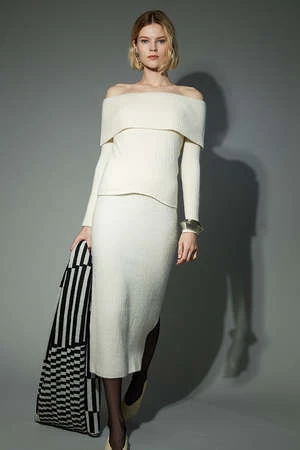 ELEVEN SIXZoe Skirt - Black/Silver Lurex - Image 5